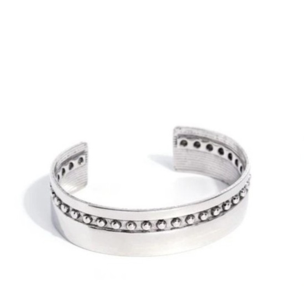 Silver Cuff Bracelet Deco Dune Fashion Jewelry Paparazzi